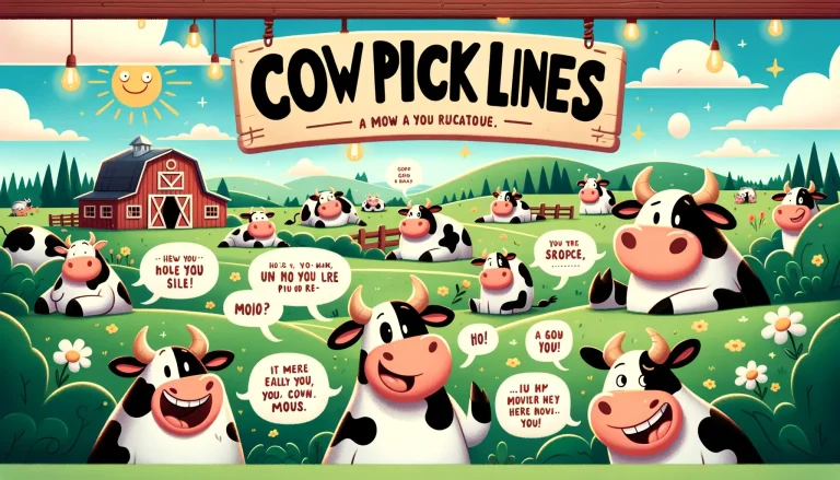 65+ Cow Pick up Lines