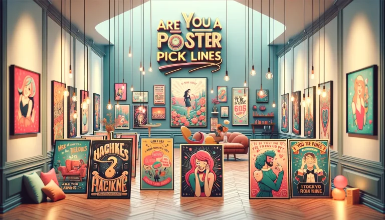 56+ Are You a Poster Pick up Lines