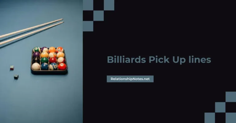 60+ Billiards Pick up Lines